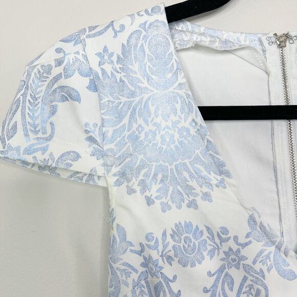 Xenia Shimmering Dress Metallic Jacquard Size 2 - Picture 4 of 10